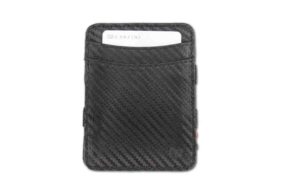 Front view of the Classic Magic Wallet in Carbon Black.