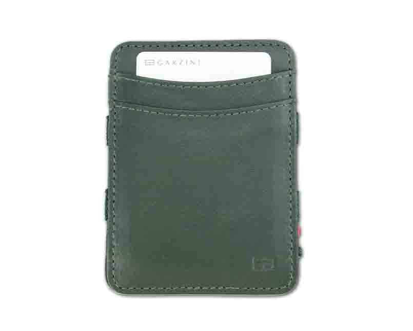 Front view of the Urban Magic Wallet in Green.