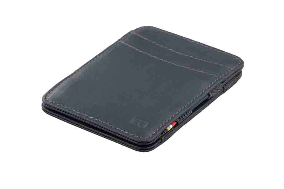 Front side view of the Urban Magic Wallet in Grey.