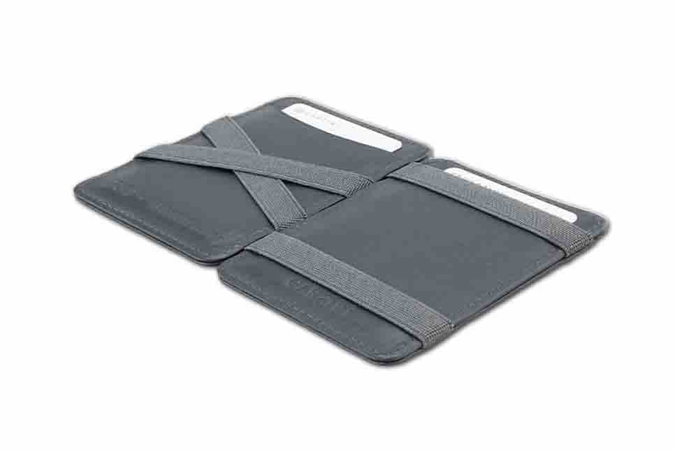 Open view of the Classic Magic Wallet in Grey. 