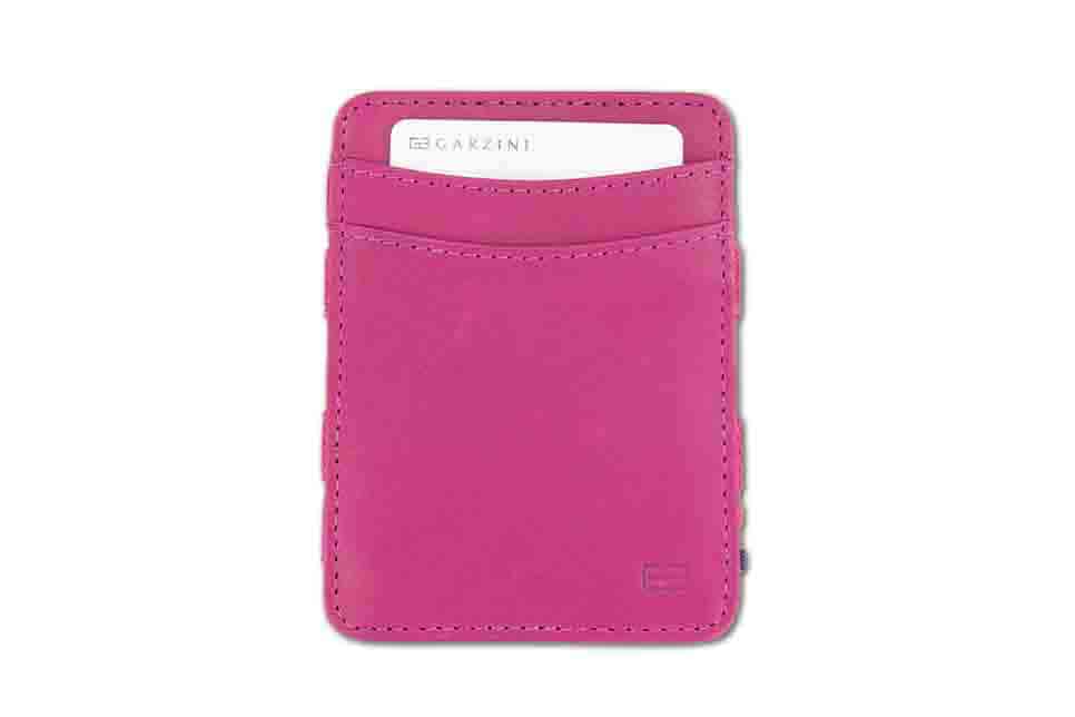 Front view of the Urban Magic Wallet in Raspberry.