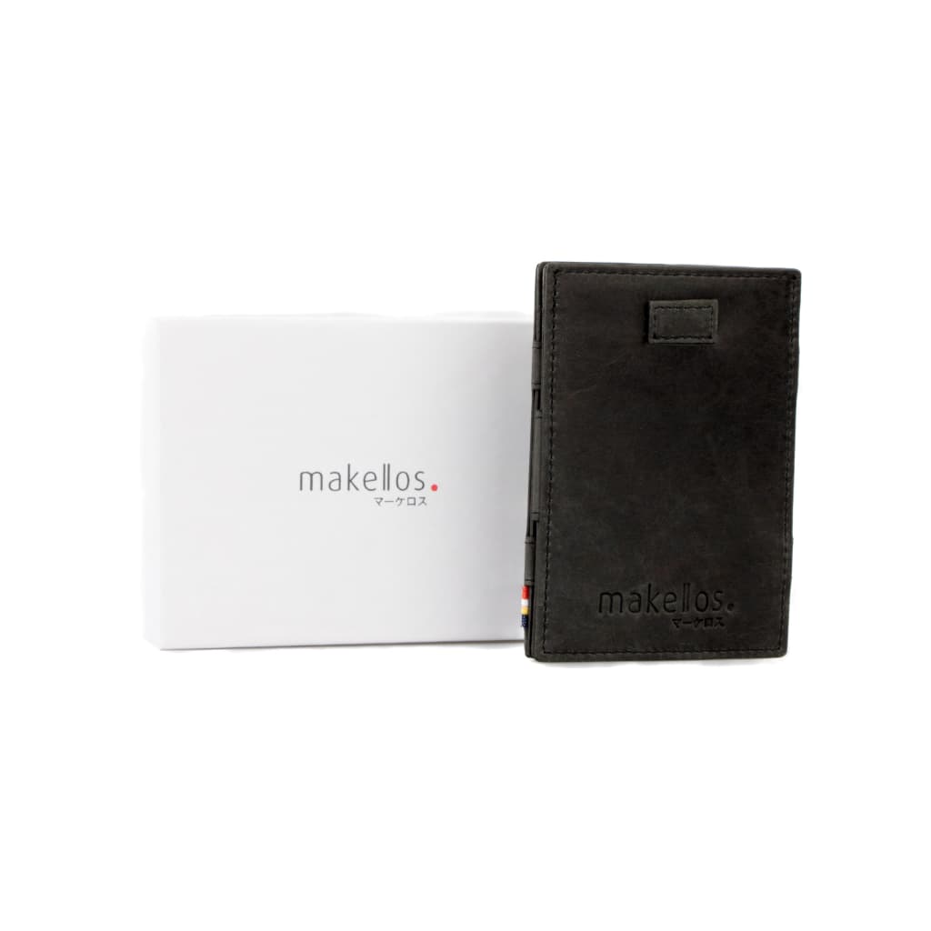 Personalized cs1 wallet with the brand name Makellos and a personalized box with the brand name Makellos