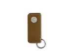 Back view of Lusso Key Holder in Camel Brown with with a key holder ring.