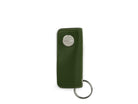Back view of Lusso Key Holder Vegan in Cactus Green with with a key holder ring.