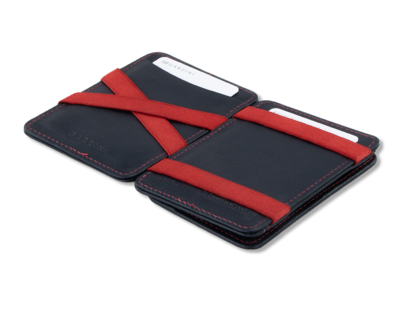 Open view of the Urban Magic Coin Wallet in Blue-Red.