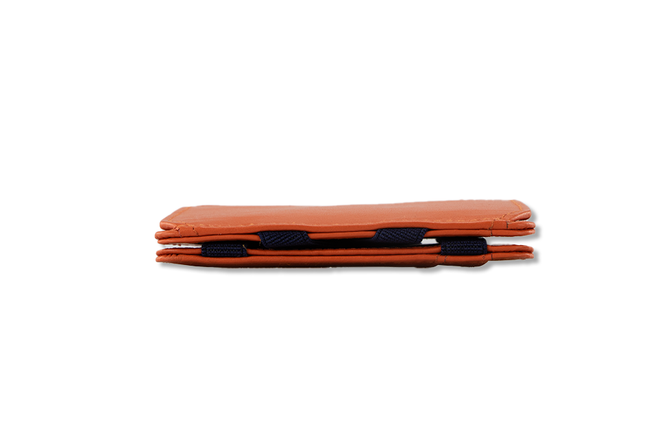 Side view of the Urban Magic Coin Wallet in Orange-Blue.