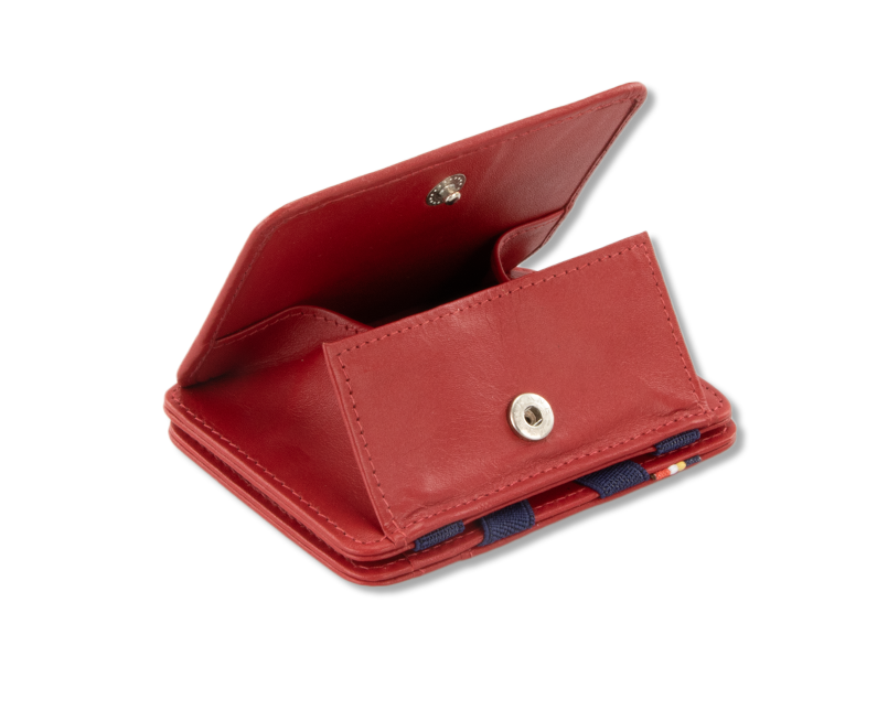 Coin pocket  of the Urban Magic Coin Wallet in Red-Blue.