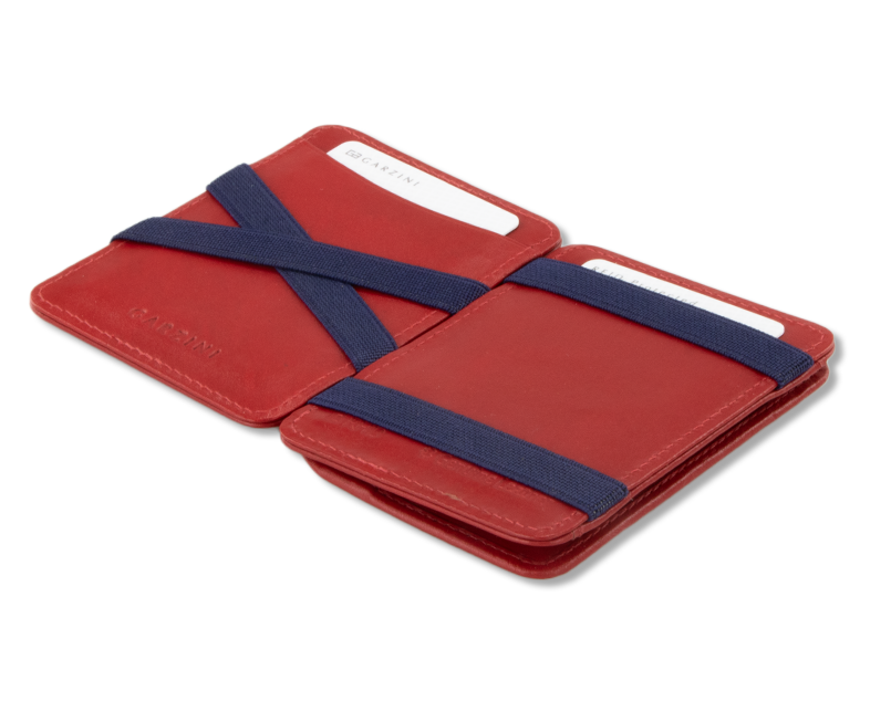 Open view of the Urban Magic Coin Wallet in Red-Blue.