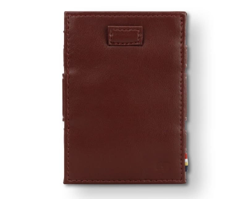 Front view of Cavare Magic Coin Wallet Card Sleeve Vegan in Cactus Burgundy.