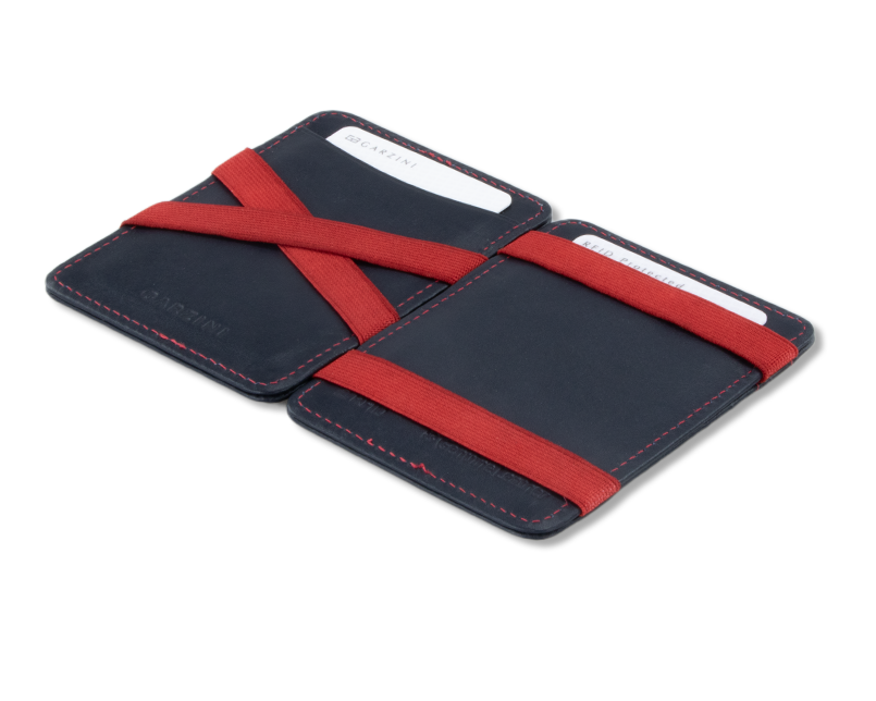 Open view of the Urban Magic   Wallet in Blue-Red.