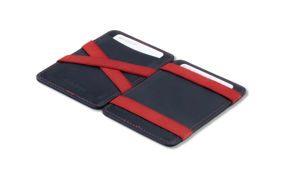 Open view of the Urban Magic   Wallet in Blue-Red.