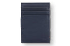 Front view of the Essenziale Magic Wallet ID Window Vegan in Cactus Blue with 3 front card slots.